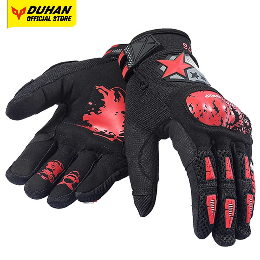 

DUHAN Motorcycle Gloves Moto Anti Slip Gloves Breathable Moisture Wicking Bicycle Accessories Road Moto Racing Gloves Size M-2XL