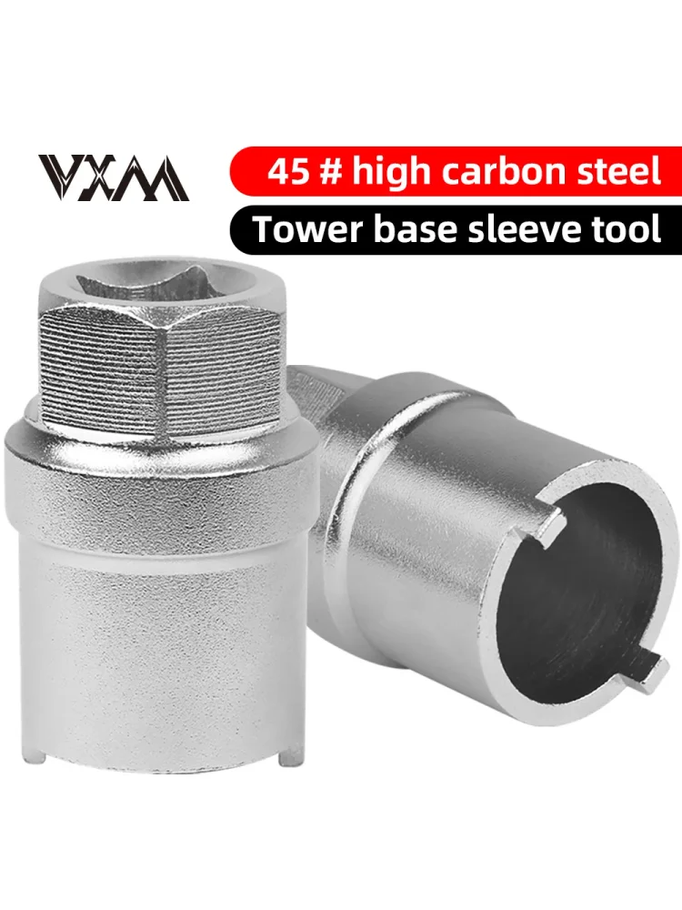 AliExpress VXM Bicycle Tower Base Removal Tool Stainles Steel Hubs With Sleeve Flower Drum Removal Too MTB Bike Slot Locking Structure Tool