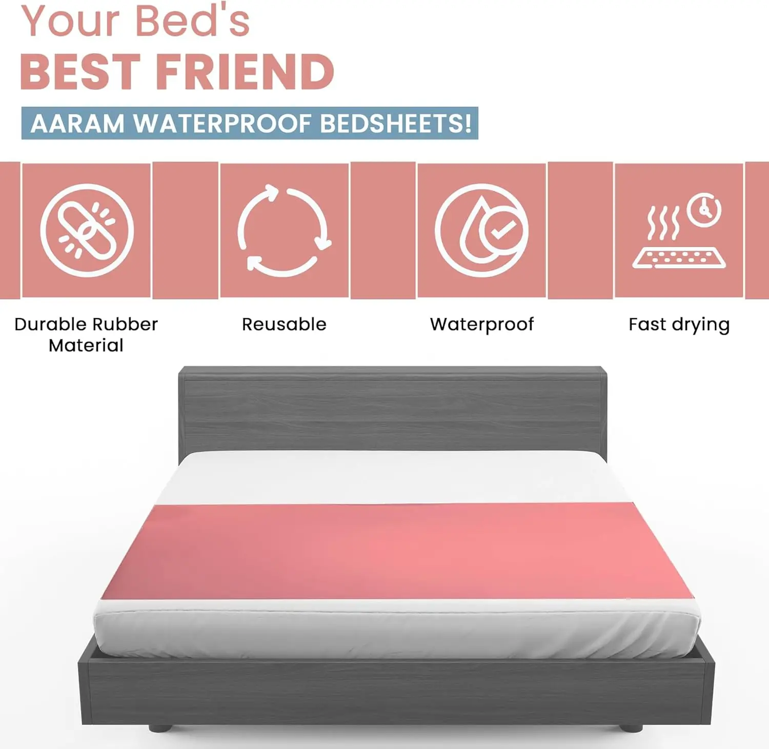 

Ultrasoft Infant Waterproof Dry Rubber Bed Sheet Cover/Toddler Sleeping Mattress Protector/Urine Non-Absorbent Reusable Crib