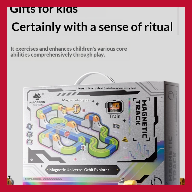 

Magnetic Levitation Train Set for Kids Montessori STEM Educational Building Toy with Anti-Gravity Tracks Ideal Birthday Gift