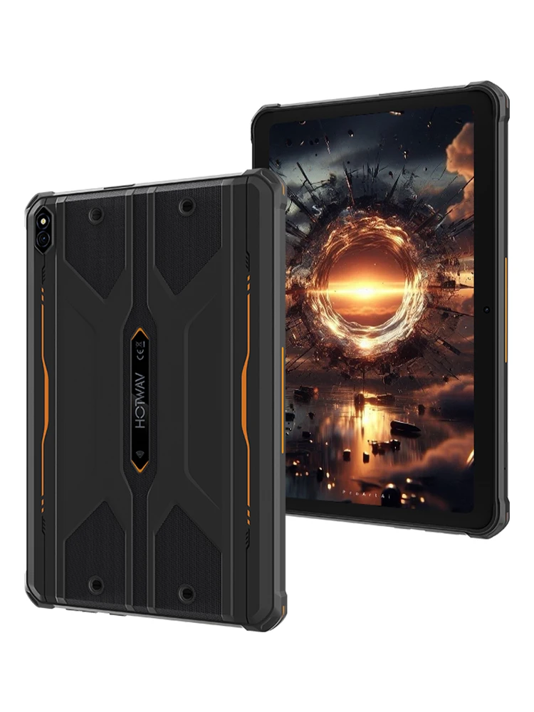 HOTWAV R8 10800mAh Robustes Tablet mit Massivem Akku, IP68 & IP69K Stoßfest, Wasserdicht, Android 14, 10,1'' HD+ Display, 4GB RAM, 128GB ROM, 13MP + 5MP Kamera, Global 4G, OTG, GPS, Octa-Core