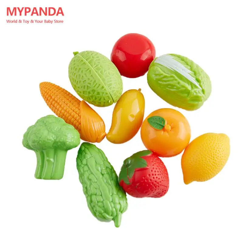 10pcs/lot Mini Simulation Foam Fruit And Vegetables Artificial Kitchen Toys For Children Pretend Play Toy Dollhouse Accessories