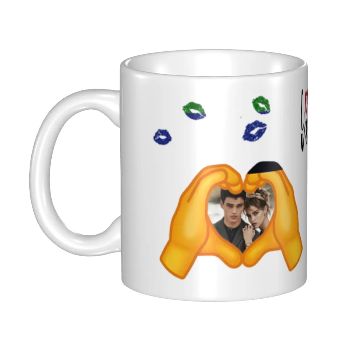 

Custom Couple Picture Custom Face Personalized Best Friends Gift Valentine's Day Present Coffee Mug DIY Ceramic Milk Tea Mug Cup