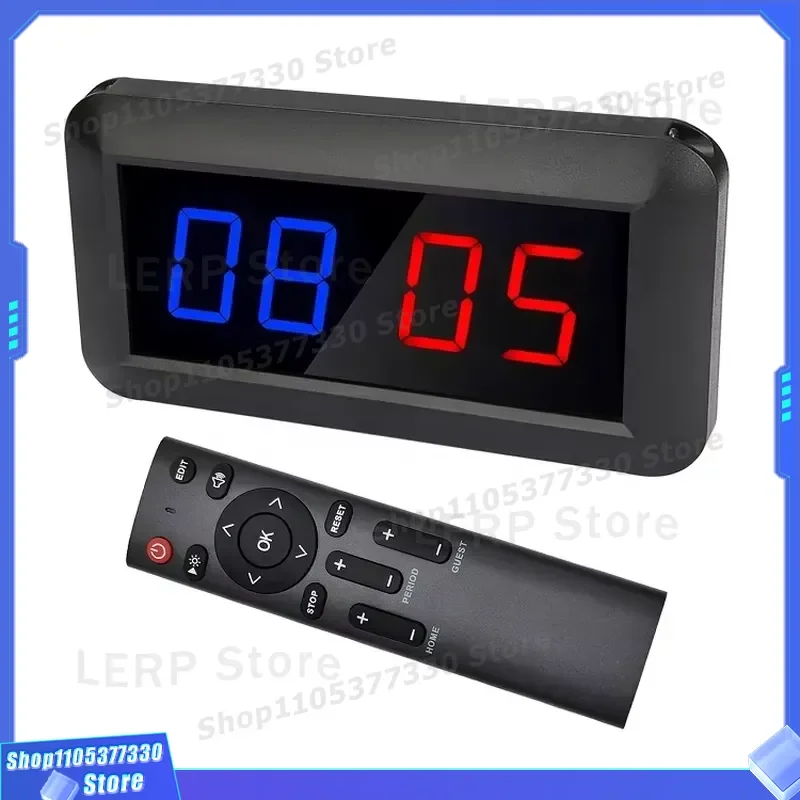 Jhering 1.5 Inch Electronic Digital Scoreboard Countdown Rise Timer for Basketball Soccer Game Light Emitting Diode Display