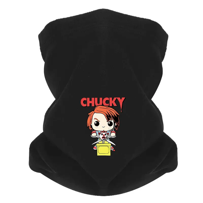 Chucky red hair eyes toy clown Men Windproof Scarf Mask Neck Gaiter Hat Women cap Headgear Outdoor Keep Warm Winter Multifunctio