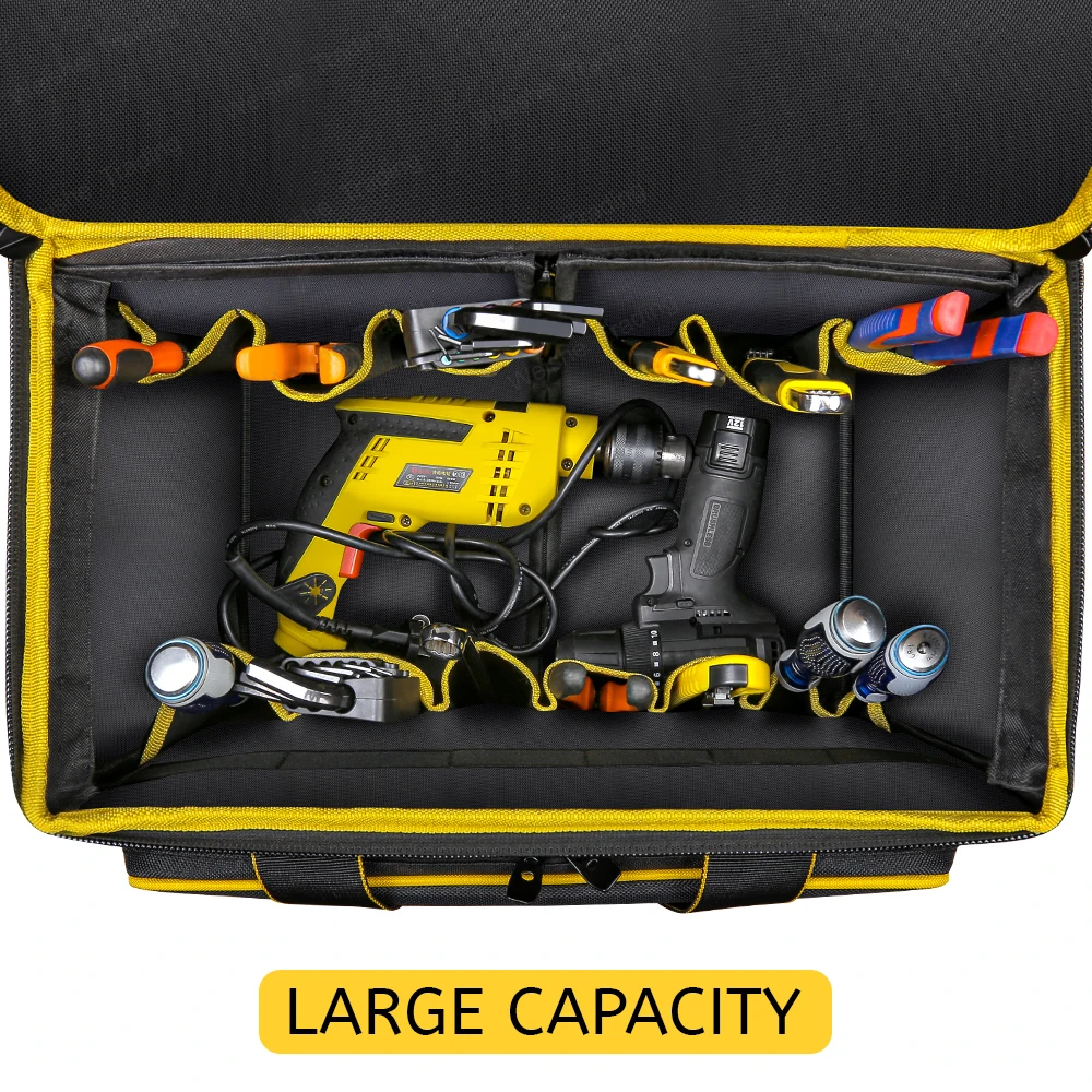 Rolling Tool Bag With Telescoping Rubber Handle And Heavy-Duty Wheel,  Rolling Bag, Adjustable Telescoping Handle