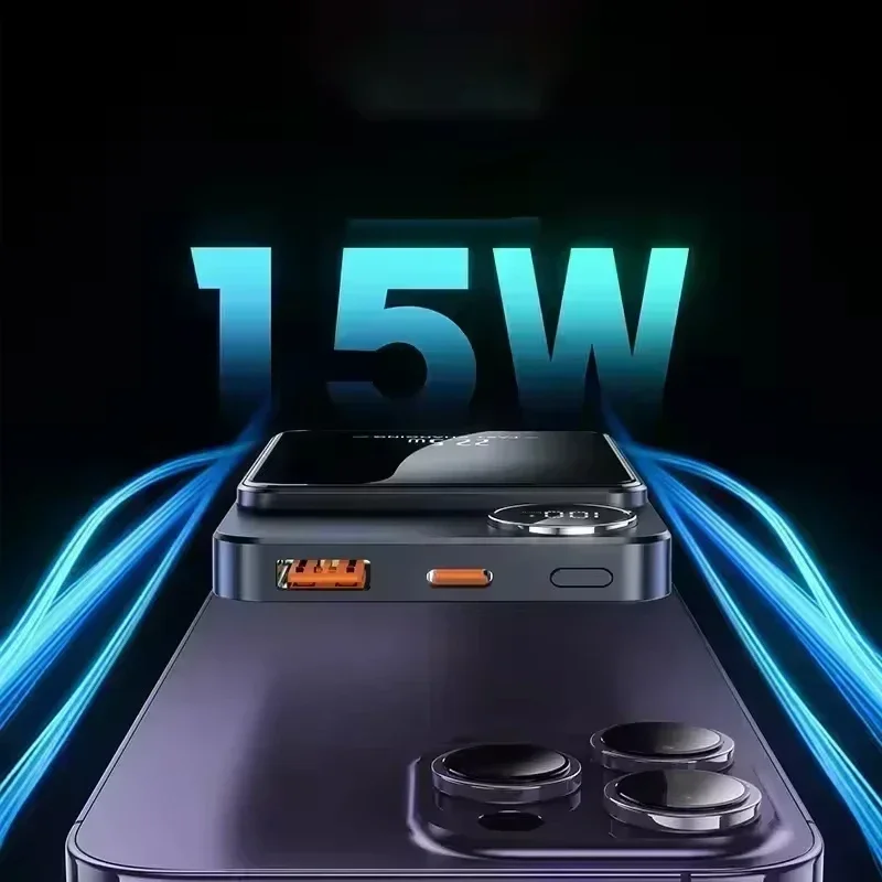 Lenovo 500000mAh Wireless Magnetic Power Bank PD22.5W Super Fast Charging Portable External Battery for Huawei iPhone Samsung view 4