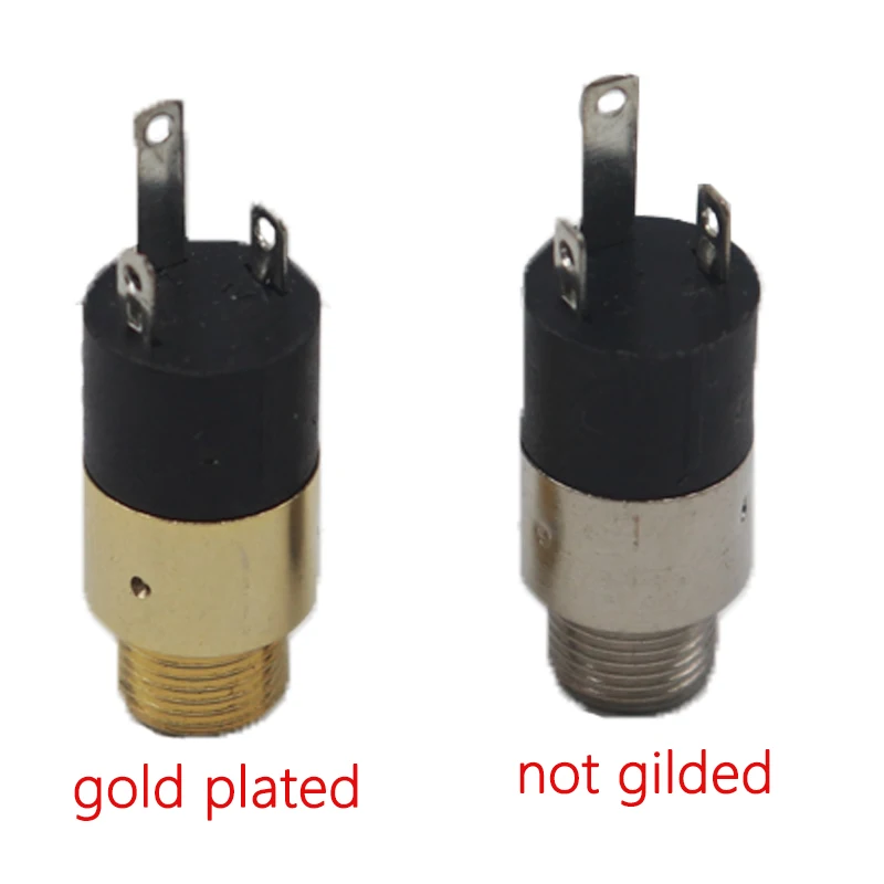 【10-2PCS】3.5MM Cylindrical Socket PJ-392 Stereo Female Socket Jack With Screw 3.5 Audio Video Headphone Connector PJ392 GOLD PLA