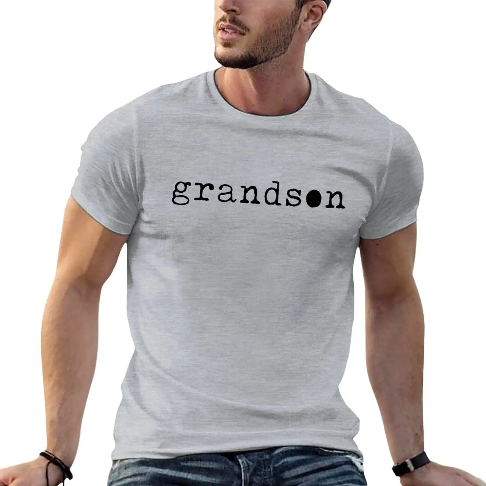 grandson wordmark T-Shirt plus sizes Short sleeve tee workout shirts for men