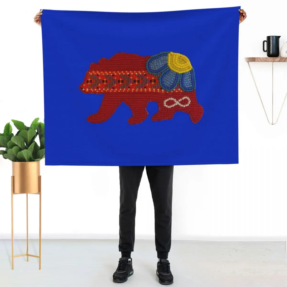 M??tis Bear Throw Blanket christmas gifts Luxury Thicken sofa bed valentine gift ideas christmas decoration Loose Blankets