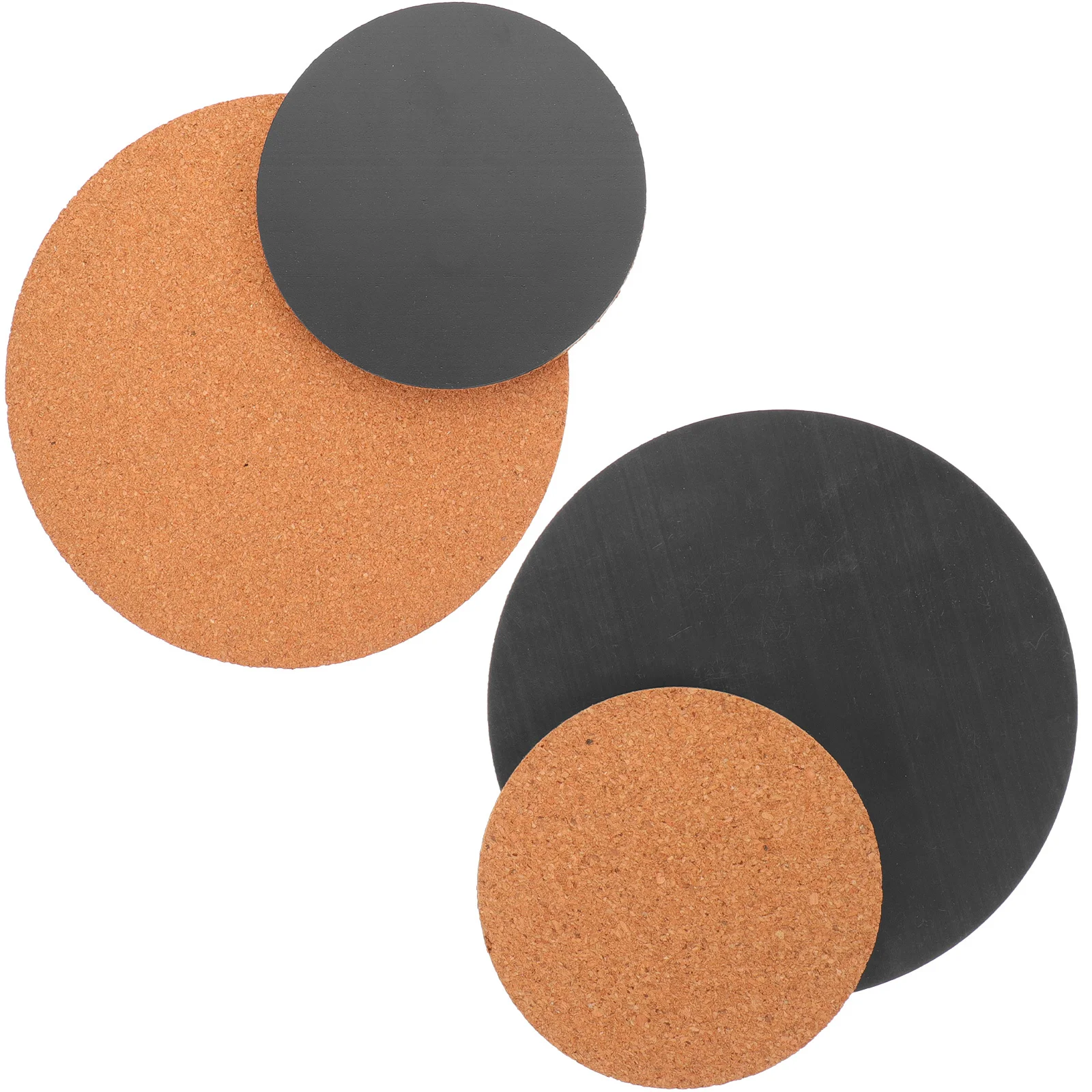 

4pcs Cork Coasters Heat Resistant Non-Slip Tabletop Pad For Kitchen Coffee Shop Decor Household Flowerpot Mat Multifunctional