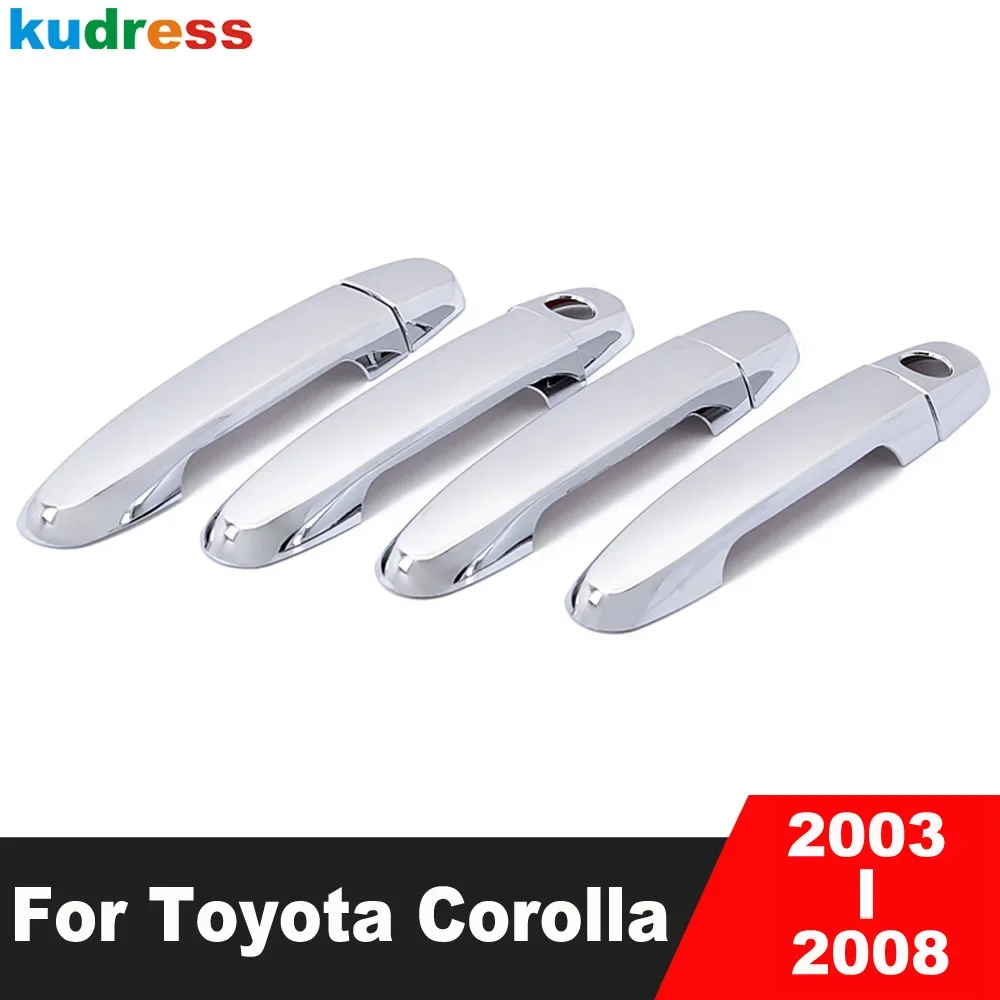 

For Toyota Corolla 2003 2004 2005 2006 2007 2008 Chrome Car Side Door Handle Cover Trim Exterior Handle Catch Cap Accessories