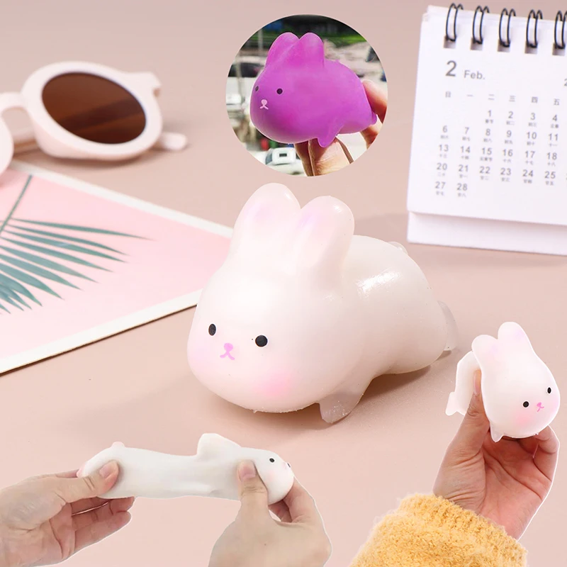 

Funny Carrot Rabbit Cup Squeeze Toys Stress-relieving Bunny Pinch Fun Stress Ball Vent Squirrel Cup Prank Toy Fidget Toys Gifts