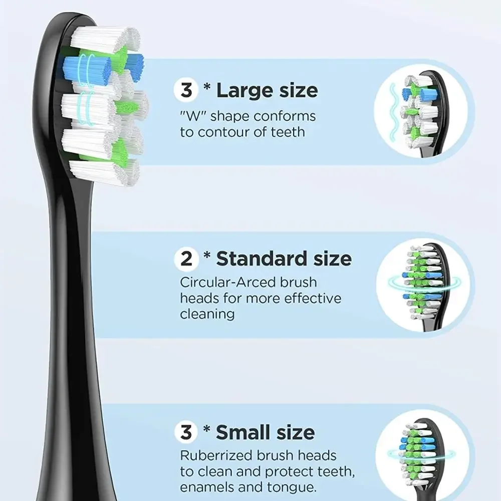 Toothbrush Ultra-Sonic Power Whitening Toothbrush with 5 Modes Wireless Charging Smart Timer 8 Brush Heads Baby tooth brush T