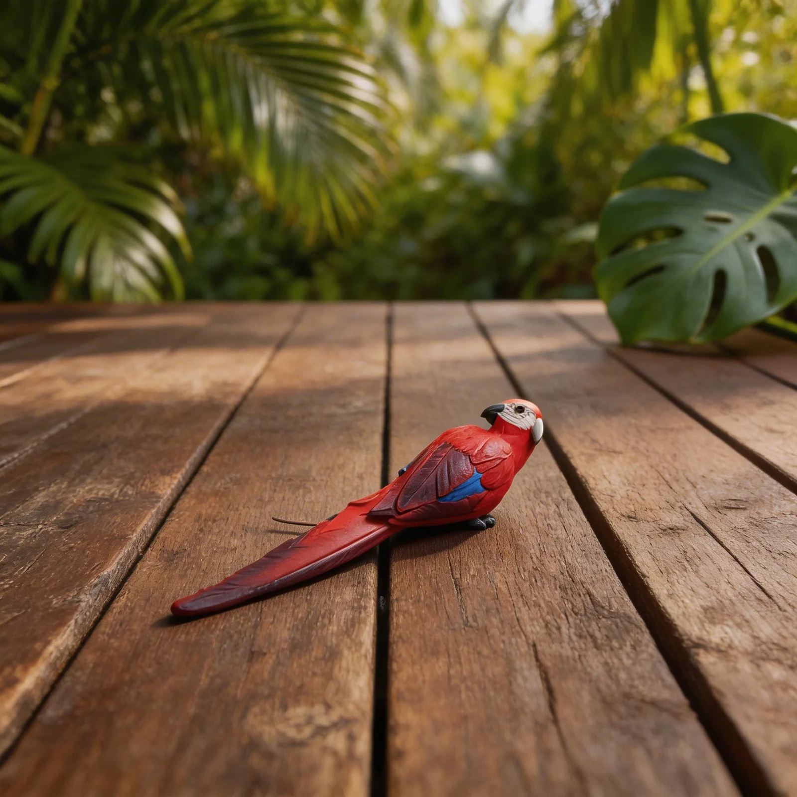 Lifelike Feathered Bird Ornament Artificial Fake Parrot for Garden Decoration Multicolor Foam and Feather Material 25cm