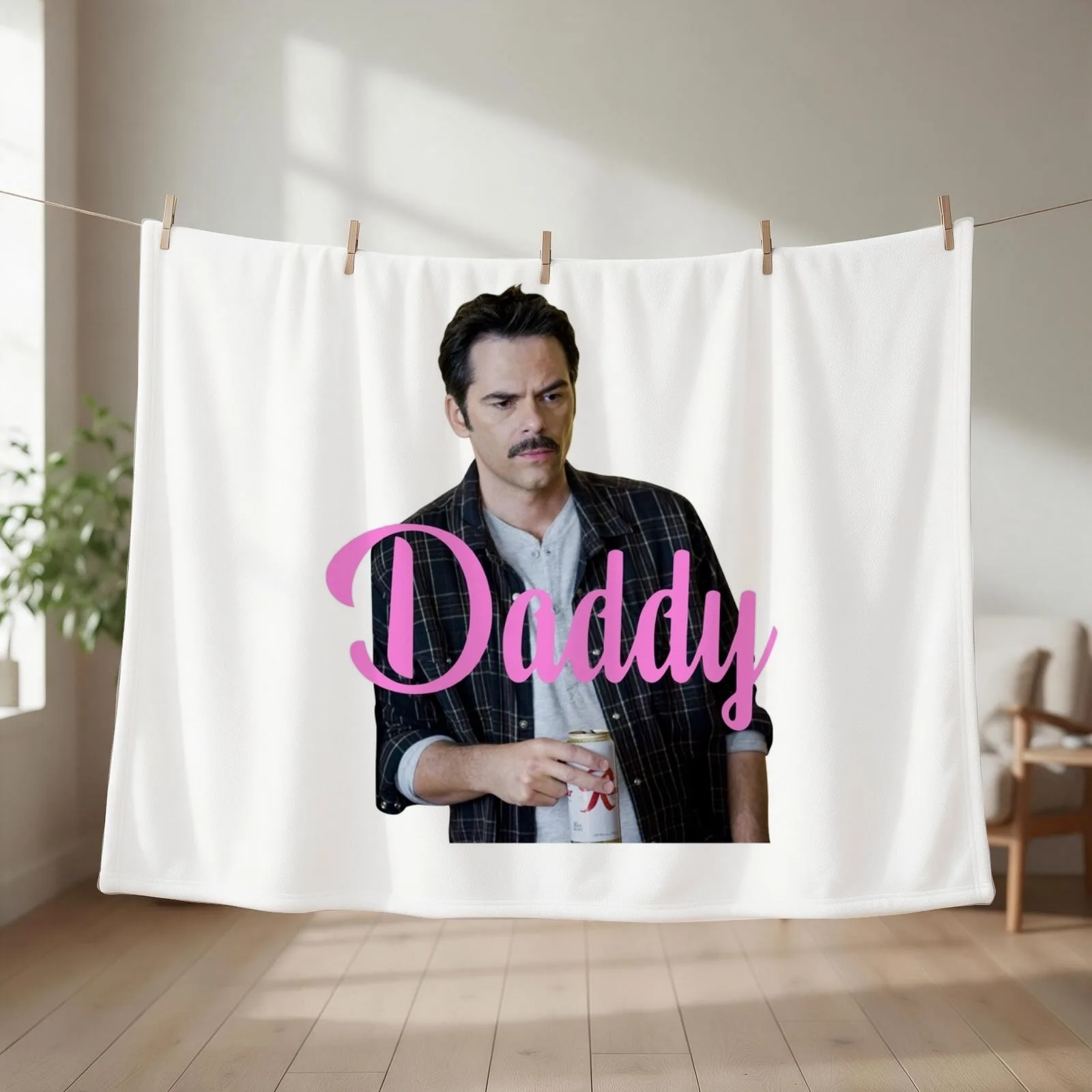 The Original DILF Charlie Swan Throw Blanket couch cozy soft plush fuzzy picnic outdoor blanket