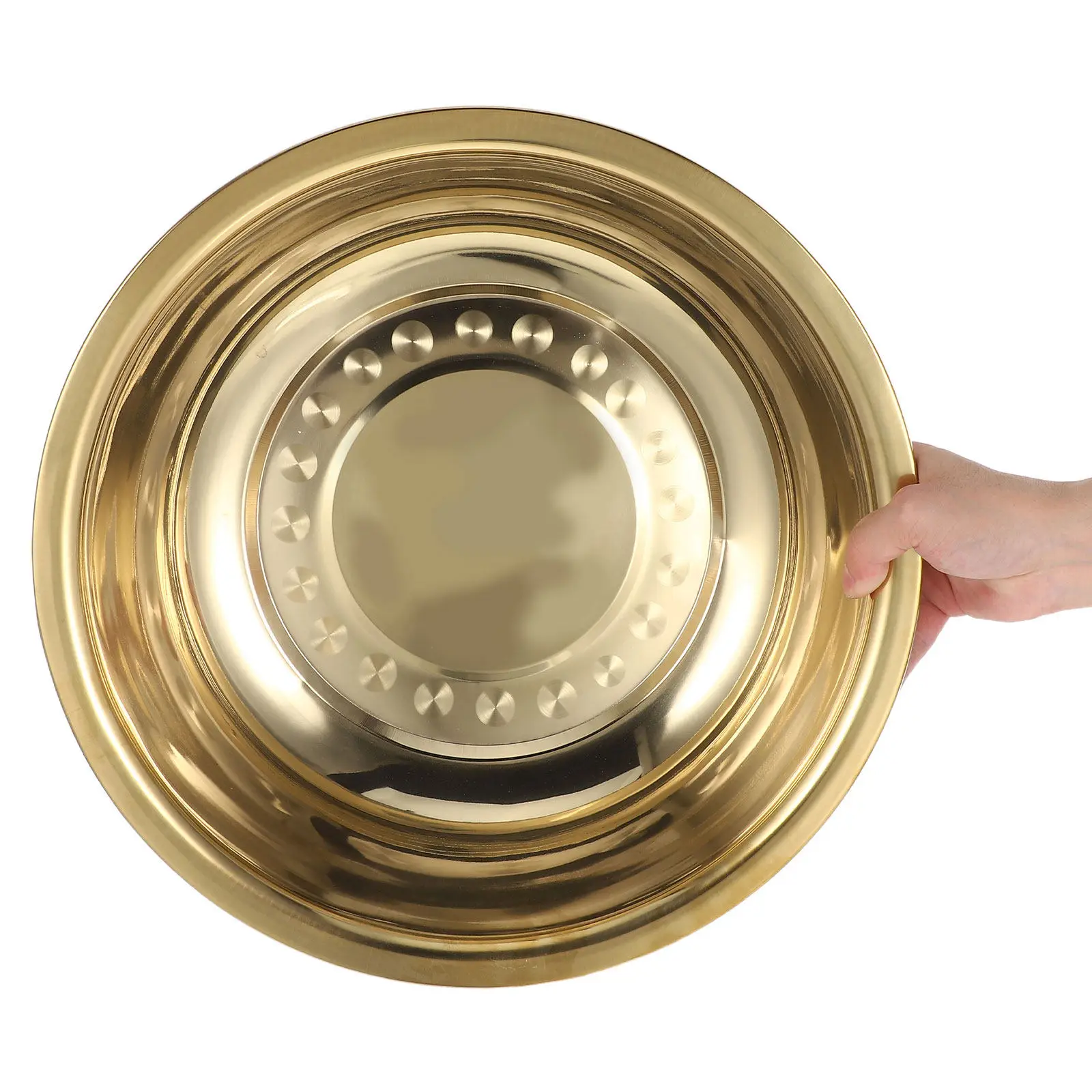 

Набор из 2 утолщенных мисок из нержавеющей стали для смешивания, мытья овощей и фруктов, многофункциональная салатница