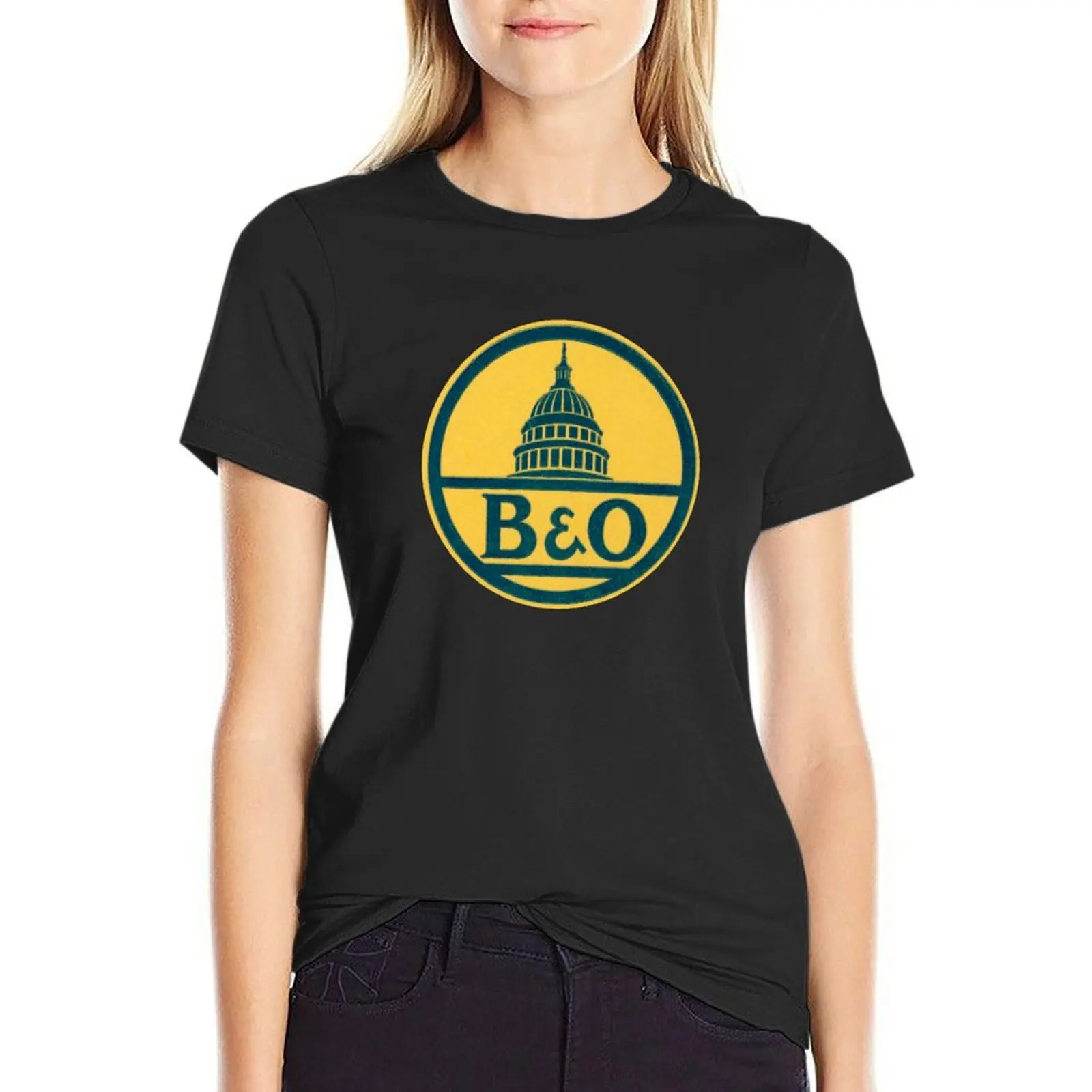 

Vintage B&O Railroad T-Shirt cute clothes quick-drying vintage clothes summer clothes Woman clothing