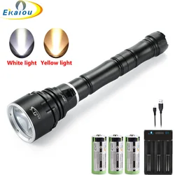 New Professional Dive Catch Fish XHP70.2 LED Diving Flashlight Underwater 150M Waterproof 26650 Torch Light Night Caving Lamp