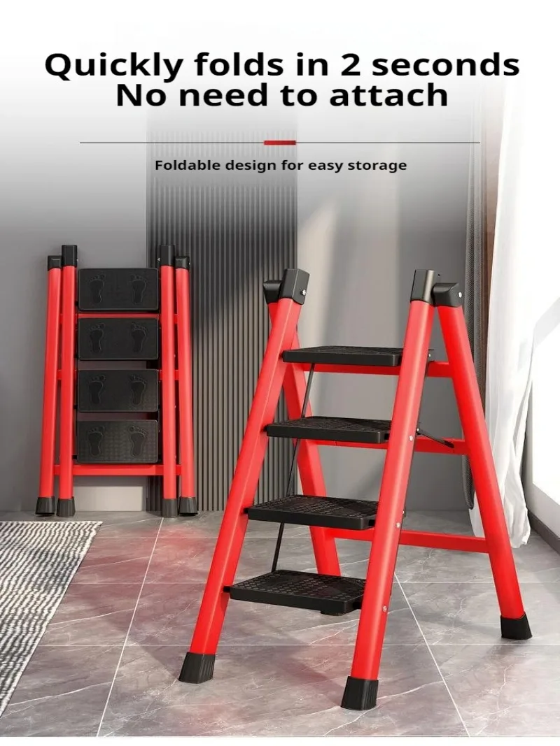 household Multi functional thickened folding ladder Free installation of portable indoor ladder