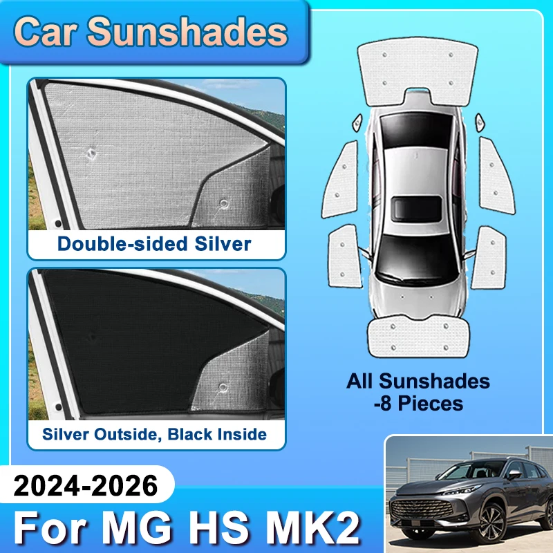 

For MG HS 2026 Accessories 2024 2025 MK2 EHS Roewe RX5 AS33 Car Window Sunshade UV Protection Privacy Sun Visor Cover Auto Parts