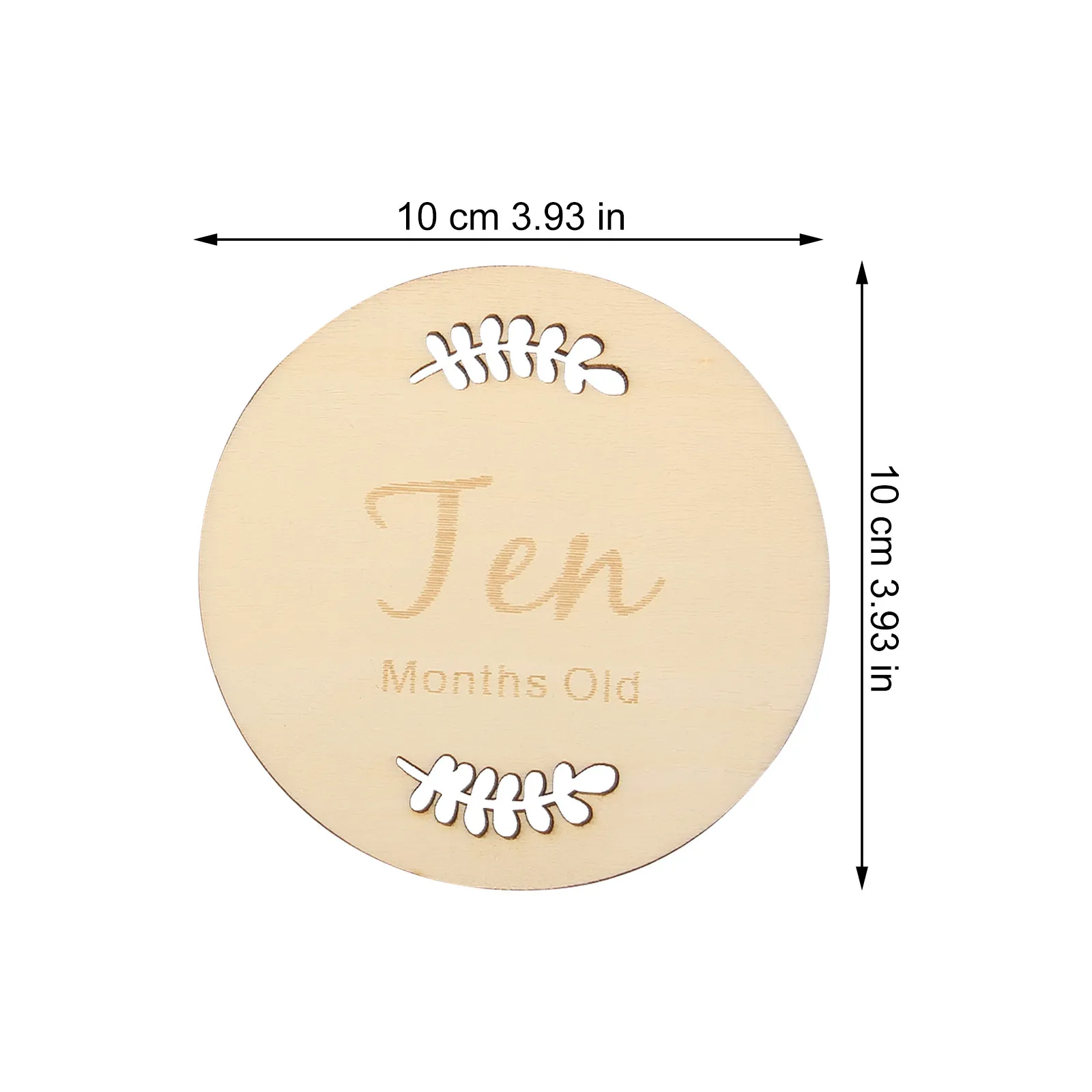 1Set Baby Monthly Milestone Signs Natural Wood Birth Announcement Cards Smooth Edge Infant Growth Tracker Photo Props for Boys