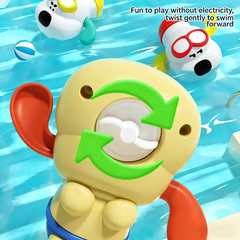 لعبة حمام الطفل والماء، لعبة ربيعية لطيفة على شكل كلب، حمام صيفي، لعبة لعب مائية عائمة، تمارين القدرة على رد فعل الطفل