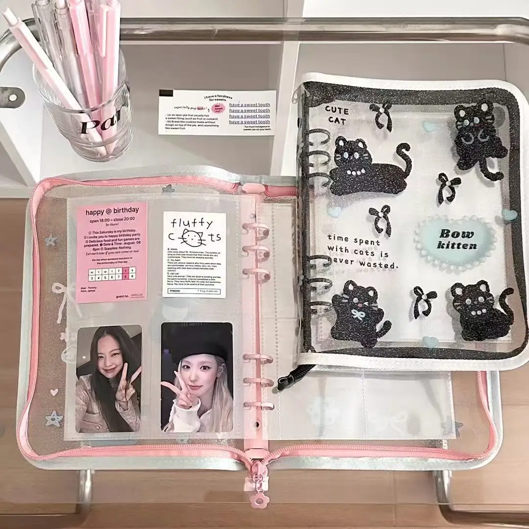 IFFVGX بولي كلوريد الفينيل A5 سستة الموثق حامل بطاقة الصور Kpop المعبود ألبوم الصور جمع كتاب القرطاسية المدرسية ألبومس الفقرة Fotos Port Foto sesuadda bard enferther #6