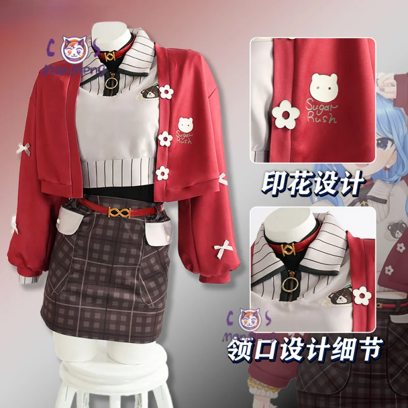 

Sakura Miko Hoshimachi Suisei Anime Vtuber JP Cosplay Costume Men women casual Coat JK skirts short suit Halloween party uniform