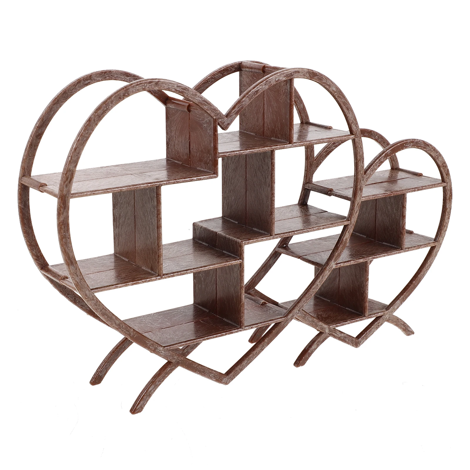 3Pcs 컴팩트 인형의 집 보관 선반 현실적인 미니어처 디스플레이 랙 여행용으로 이상적 홈 플레이 공간 절약 디자인 기능