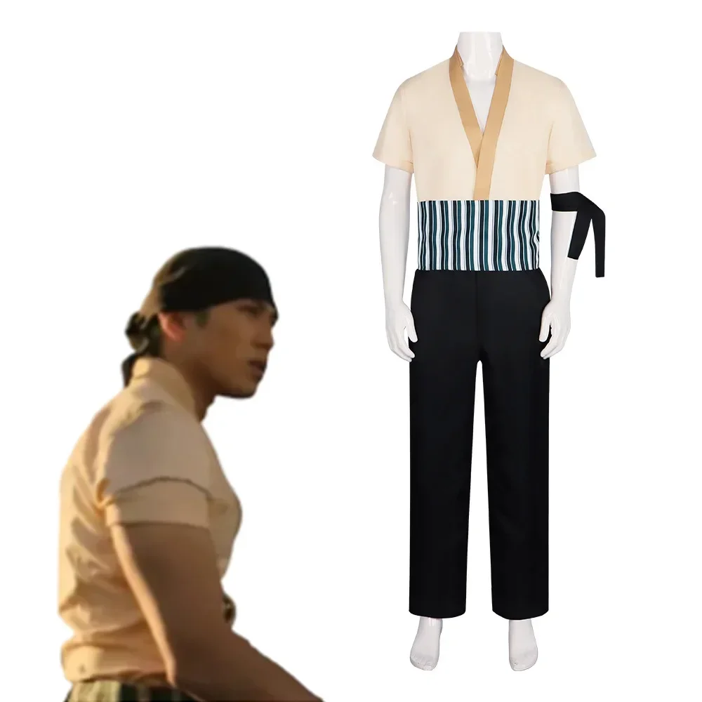 2025halloweenLuff Live Action Roronoa Zoro Cosplay Outfits with Top,Pants,Belt and Earrings Great for Men Adult Carnival Costume