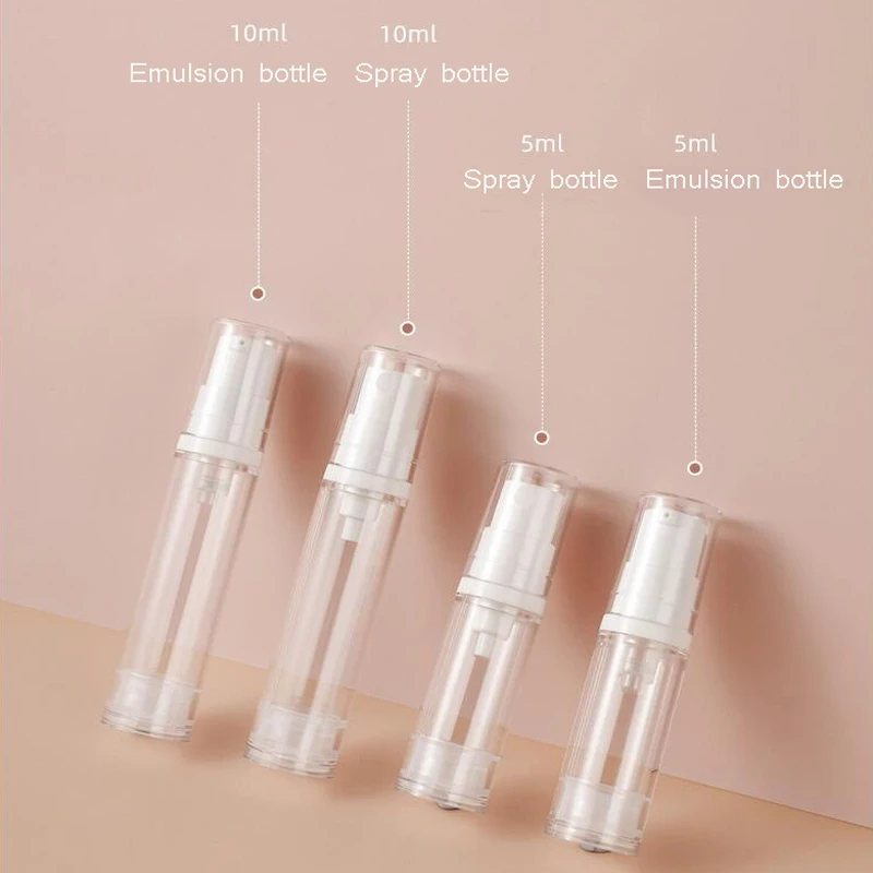 5/10ml Travel Portable Vacuum Press Type Spray Bottle Small Perfume Container Cosmetic Separate Refillable Emulsion Bottling