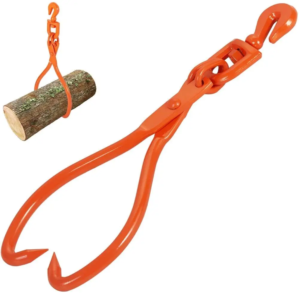 

Skidding Tongs 18 Inch 2 Claw Heavy Duty Rotating Steel 772 lbs/350 kg Lifting Handling Dragging Carrying Tool