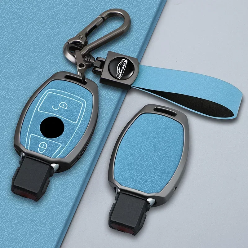 zinc alloy Car Remote Key Case Full Cover Shell Fob for Mercedes Benz A B C R G Class GLK GLA W204 W251 W463 W176 AMG Keychain