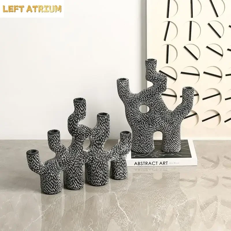 Abstract Alien Coral Candlestick Ornaments Candlestick Holder Desktop Decoration Crafts Candle Holder Base Candle Rack