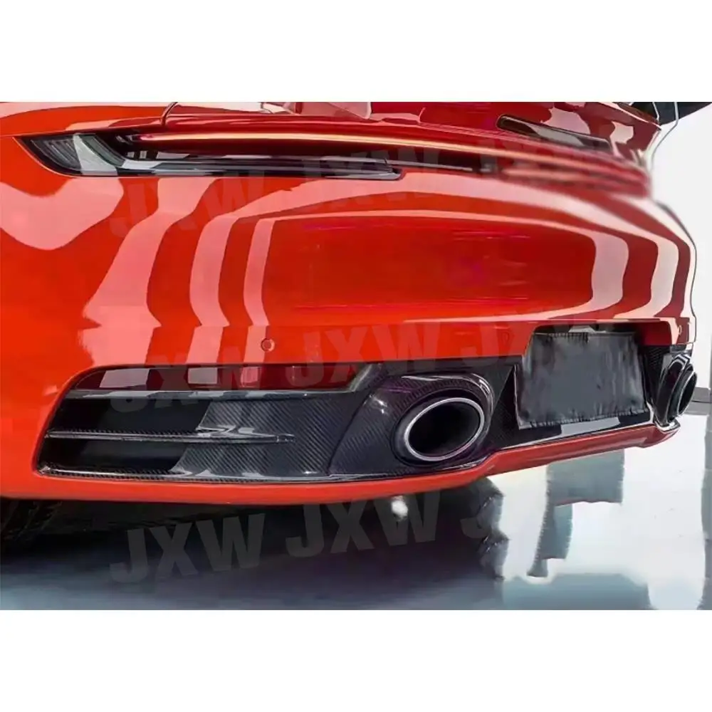 Dry Carbon Car Rear Bumper Lip Diffuser Spoiler Body Kits for Porsche  911 Carrera 4S Standard 2019-2023 FRP Car Styling