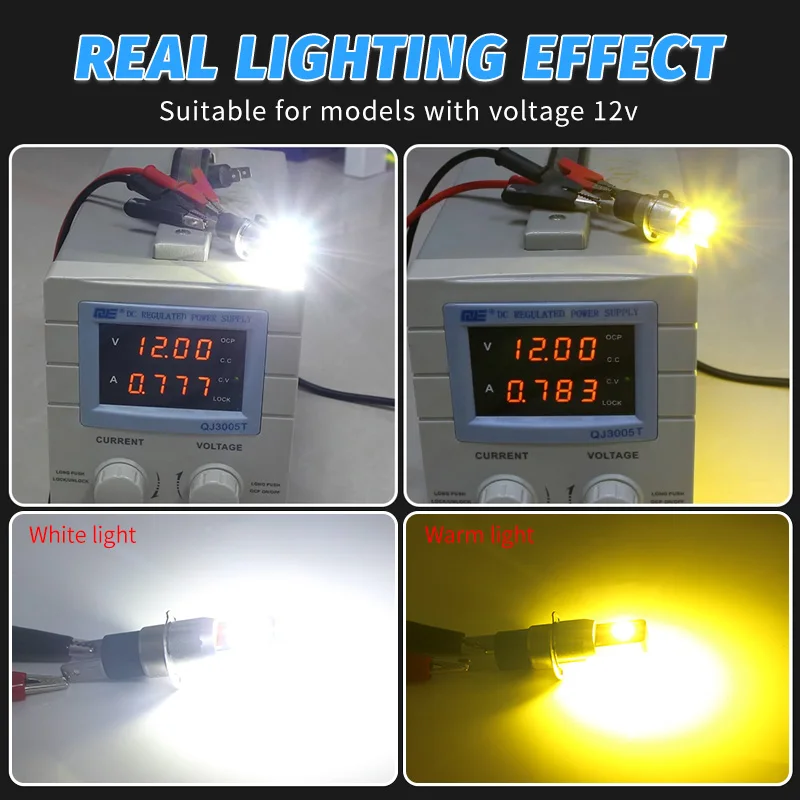 2 قطعة H3C LED لمبات لسيارة العلوي يوم مصباح جيد الإضاءة 12 فولت DRL السوبر مشرق 3000 كيلو الأصفر 6000 كيلو أضواء الضباب الأبيض 4800LM #6
