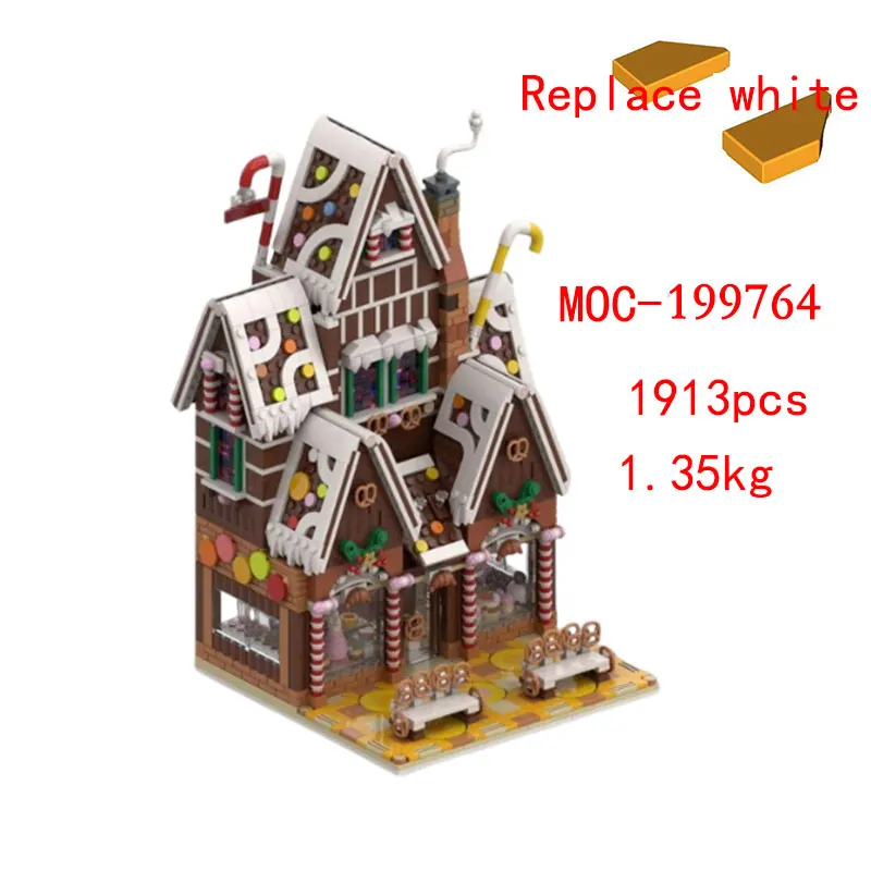 Spot MOC-195714 199764 Small Particle Assembled Building Blocks Castle Architecture Series Model Toy Gift