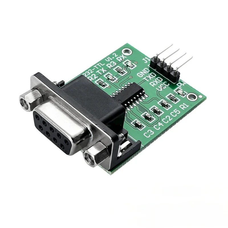 SP3232 RS232 to TTL Serial Port TX RX VCC GND (TTL) Converter Module DB9 Connector SP232 For Arduino Modification GPS Car Inspec