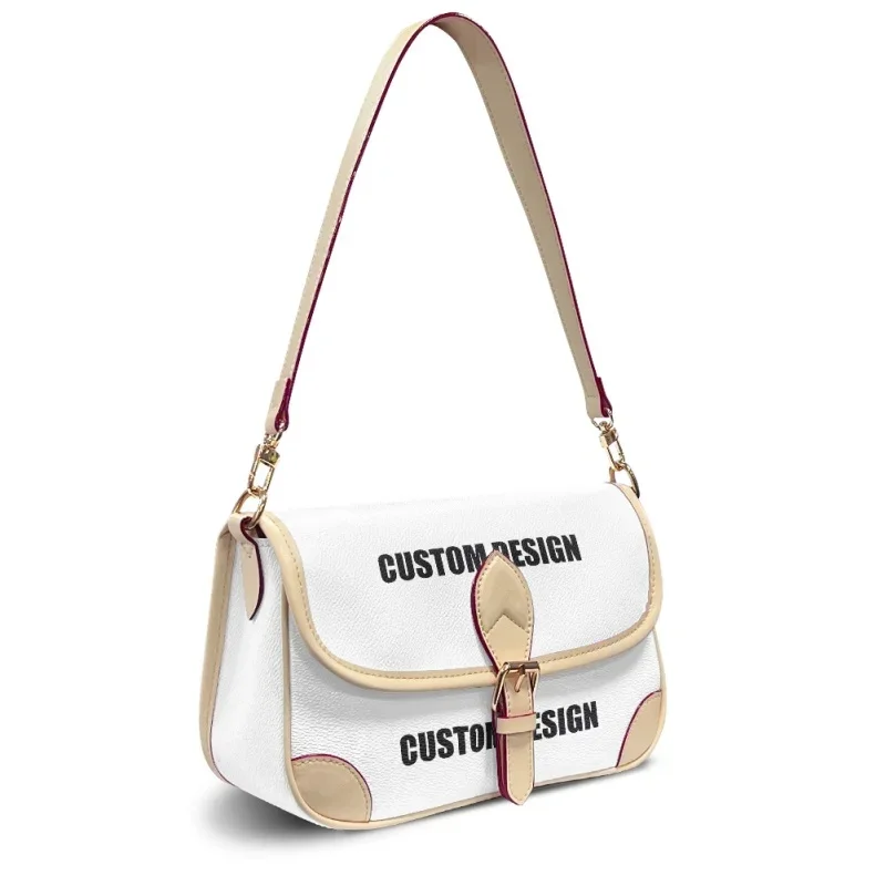 Bolso de mano personalizado con estampado de logotipo para mujer, bandolera portátil de diseñador famoso