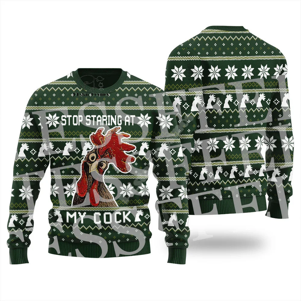 

Santa Claus Cartoon Anime Christmas Knitted Ugly Sweater Vintage Winter Hip Hop Pullover Long Sleeves 3DPrint Casual Harajuku X8