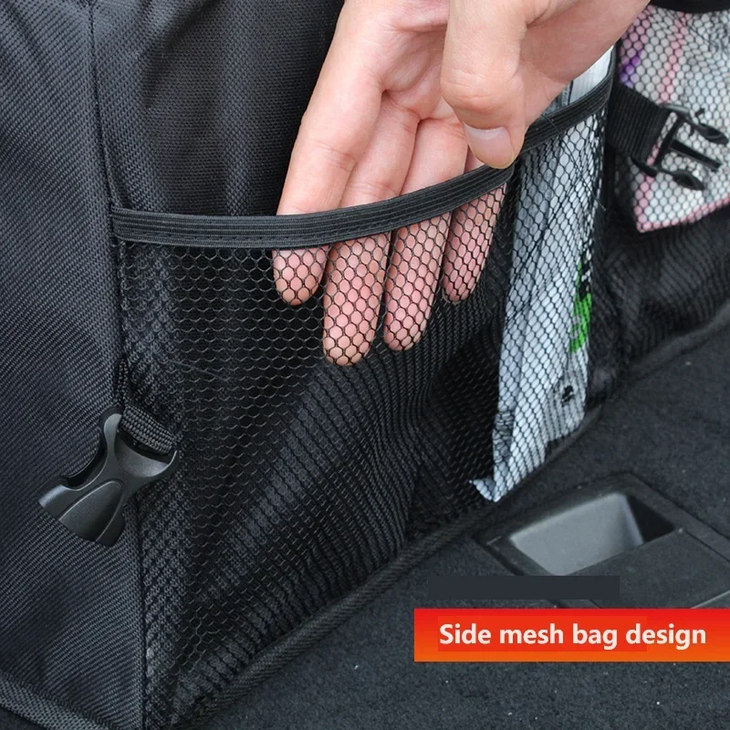 Verschleißfester, zusammenklappbarer Kofferraum-Organizer, faltbare Aufbewahrungsbox mit großem Fassungsvermögen für Fahrzeug-Camping und Heimaufbewahrung – Detail 3