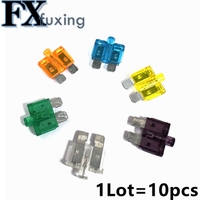 Middle Size Automotive Fuse With Indicator Light Pilot Lamp 5A 10A 15A 20A 25A 30A 35A 40A Medium Fuse With Fusing Indication