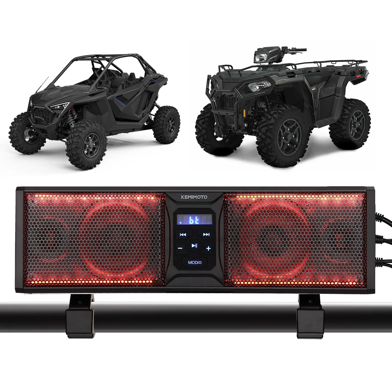 

KEMiMOTO 26" Bluetooth Remote Control Speakers 1.75-2.25 Compatible with Polaris RZR for Can-Am X3 for CFMOTO for Kawasaki