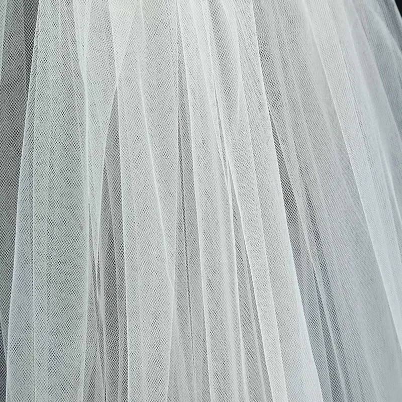 Tulle Sheer White Ivory Wedding Bridal Veils Cathedral for Bride 11059-2 Vive Les Mariés Bride Veil Long