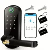 스마트 지문 도어 잠금 장치 원격 제어 열쇠가 없는 WIFI 디지털 터치스크린 잠금 장치 IP67 NFC 2개의 IC 카드로 방수 1