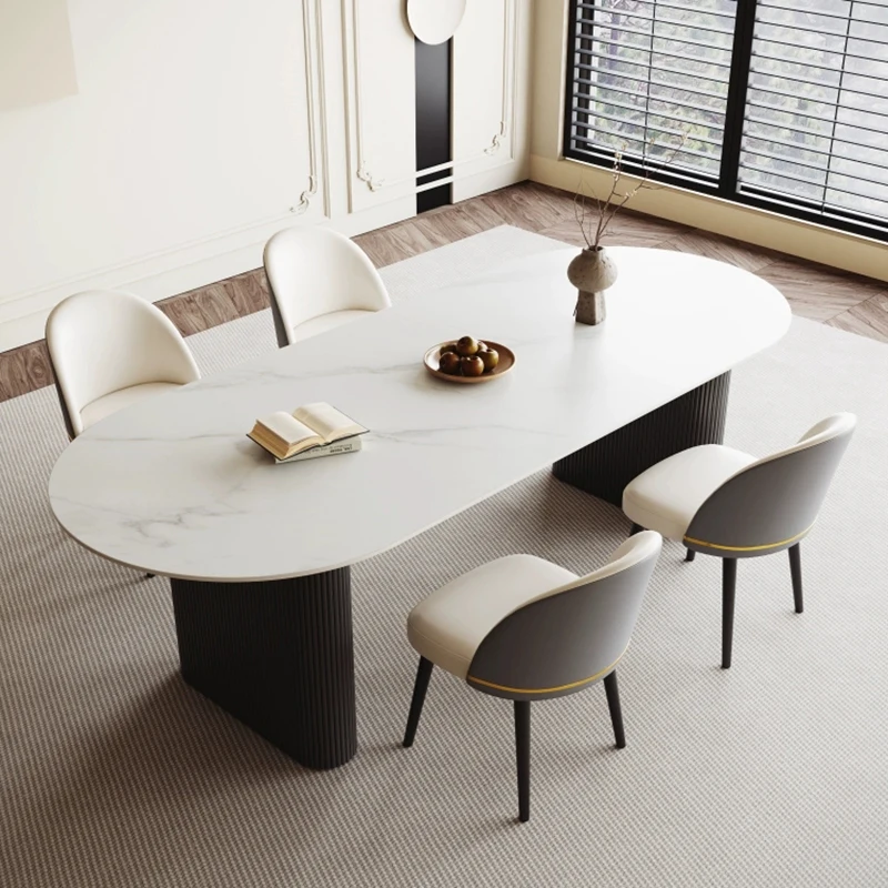 

Modern Marble Balcony Dining Tables Entryway Living Room Center Luxury Dining Tables Makeup Nail Desk Mesa De Jantar Furniture