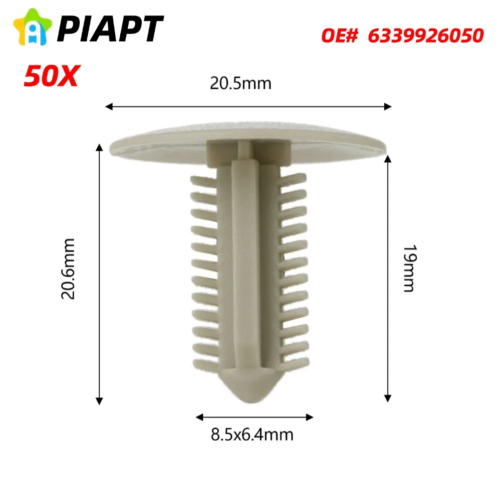 

50шт OE # 6339926050 90467-06177-B5 Зажимы для крепления обшивки крыши для TOYOTA