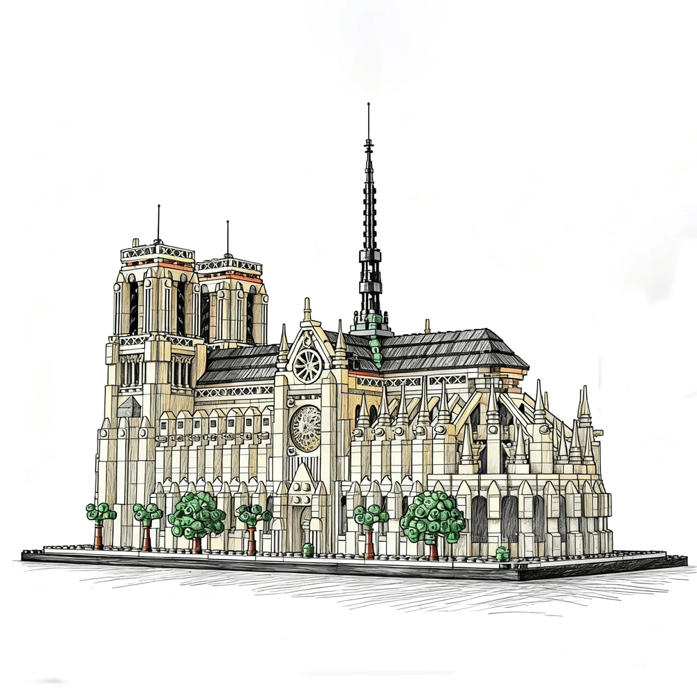 

Chinese building blocks, street view architecture, difficult large-scale children's toy model