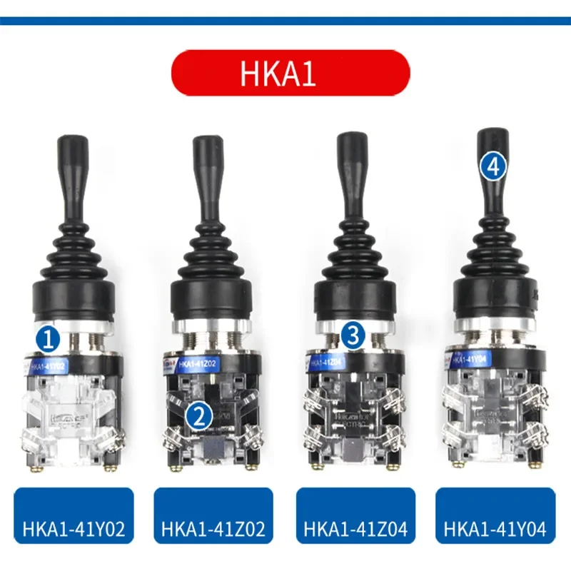 2/4 Directions Momentary/Self-locking Monolever Joystick Switch Transparent Black HKA1-41Z02/41Z04/41Y02/41Y04